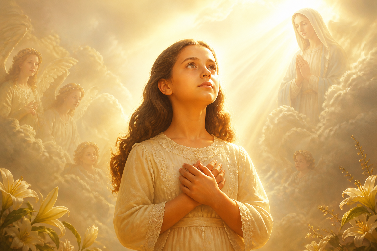 Santa Menina Izildinha em representação devocional